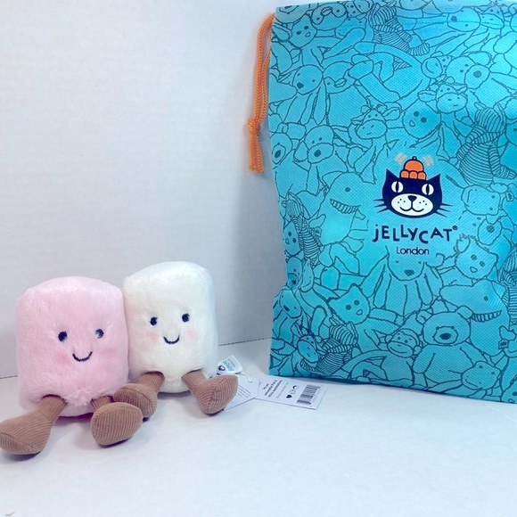Jellycat Amuseables Pink and White Marshmallow 1 pair BNWT Adorable Price Firm - Picture 9 of 12